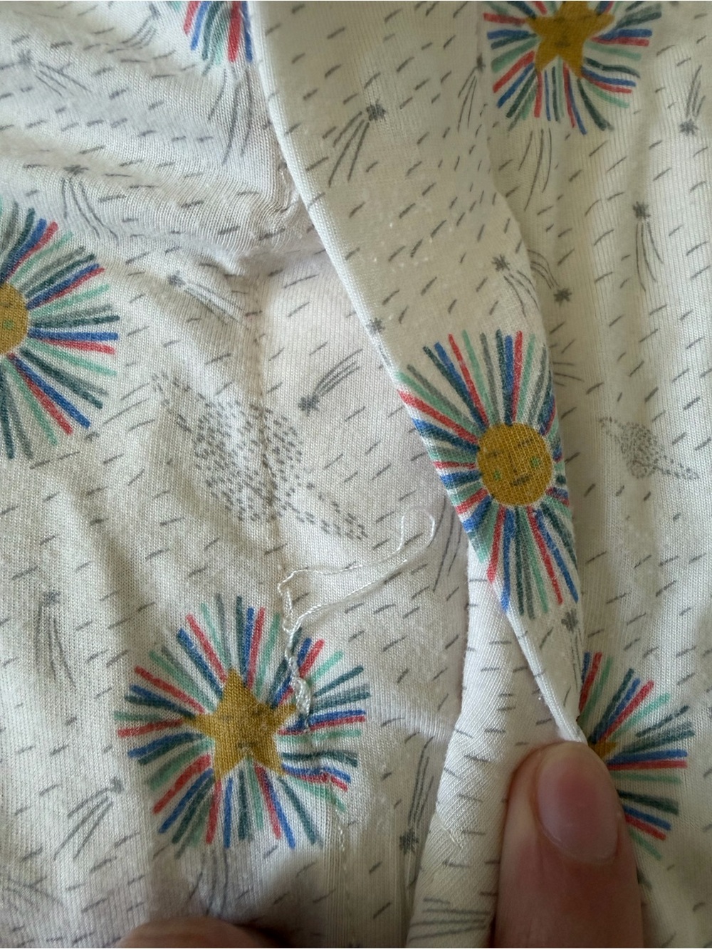 Magnetic Me Cream Moon & Starburst Print Footie - Picture 2 of 4